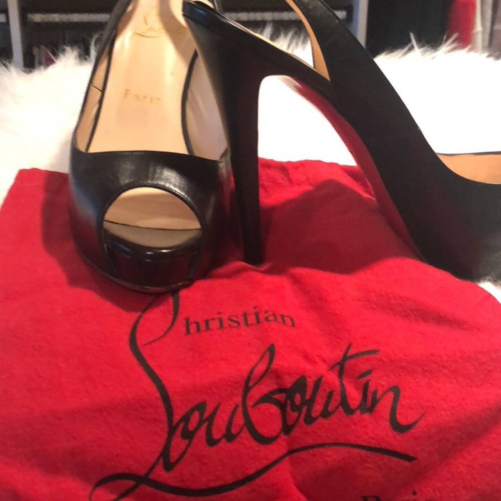 Christian Louboutin sling back pumps